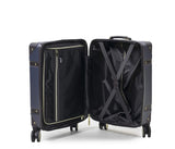 Rock Vintage Suitcases Retro 8 Wheel Spinner Luggage (Black, Navy, Cream, Pink)