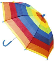 DUA Lightweight Kids Children Striped Umbrella Rainbow