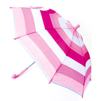 DUA Lightweight Kids Children Striped Umbrella Pink Stripes