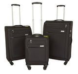 Highbury Dynamic Soft Shell Four Wheel Expandable Anti Theft Zip Luggage Cases Various Colours