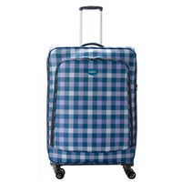 Highbury 4 Wheel Spinner Trolley Cases Multiple Sizes In Multi Box / Grey Stripe / Blue Box (L,M,S,Set Of 3)