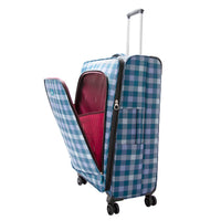Highbury 4 Wheel Spinner Trolley Cases Multiple Sizes In Multi Box / Grey Stripe / Blue Box (L,M,S,Set Of 3)