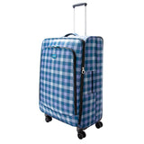 Highbury 4 Wheel Spinner Trolley Cases Multiple Sizes In Multi Box / Grey Stripe / Blue Box (L,M,S,Set Of 3)