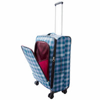 Highbury 4 Wheel Spinner Trolley Cases Multiple Sizes In Multi Box / Grey Stripe / Blue Box (L,M,S,Set Of 3)
