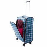 Highbury 4 Wheel Spinner Trolley Cases Multiple Sizes In Multi Box / Grey Stripe / Blue Box (L,M,S,Set Of 3)