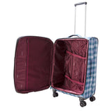 Highbury 4 Wheel Spinner Trolley Cases Multiple Sizes In Multi Box / Grey Stripe / Blue Box (L,M,S,Set Of 3)
