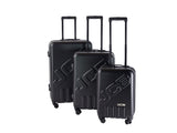 JCB - Lightweight Hard Shell Suitcase - 360 Degree Spinner Wheels - ABS Polycarbonate Hard Shell - Luggage Bags for Travel - Grey/Black/Blue