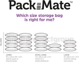 Packmate 2pc Volume Vacuum Compressed Space Saver Storage Bags (L, XL, Jumbo)