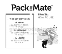 Pack Mate Home & Travel Roll Bag Set of 4 Bags (1S, 2M, 1L)