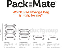 Packmate VacuSac 2 Piece Jumbo Flat Vacuum Storage Bags 2 x Jumbo