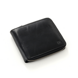 Redbrick Mens Genuine Leather Zip Around Wallet RFID Blocking, Credit Card Holder Bifold Wallet with Zip Coin Pocket for Men & Gift Box (Black & Cognac)