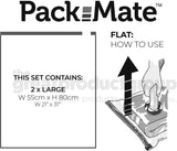 Packmate VacuSac 2 Piece Extra Large Flat Vacuum Storage Bags 2 XL