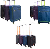 Highbury/DUA Trend Expandable Luggage Cases In Black/Navy/Grey