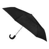 Totes ECO-BRELLA® Auto Open / Close Umbrella with Crook Handle Black (3 Section)