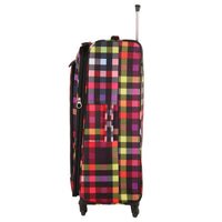 Highbury 4 Wheel Spinner Trolley Cases Multiple Sizes In Multi Box / Grey Stripe / Blue Box (L,M,S,Set Of 3)