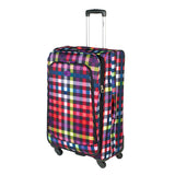 Highbury 4 Wheel Spinner Trolley Cases Multiple Sizes In Multi Box / Grey Stripe / Blue Box (L,M,S,Set Of 3)
