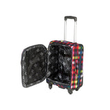 Highbury 4 Wheel Spinner Trolley Cases Multiple Sizes In Multi Box / Grey Stripe / Blue Box (L,M,S,Set Of 3)