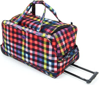 HIGHBURY Large 28" (71cm) Stylish Wheeled Holdall - Multi Box Print