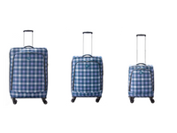 Highbury 4 Wheel Spinner Trolley Cases Multiple Sizes In Multi Box / Grey Stripe / Blue Box (L,M,S,Set Of 3)