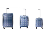 Highbury 4 Wheel Spinner Trolley Cases Multiple Sizes In Multi Box / Grey Stripe / Blue Box (L,M,S,Set Of 3)