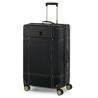 Rock Vintage Suitcases Retro 8 Wheel Spinner Luggage (Black, Navy, Cream, Pink)