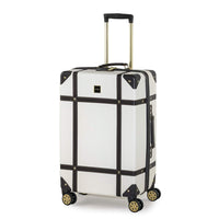 Rock Vintage Suitcases Retro 8 Wheel Spinner Luggage (Black, Navy, Cream, Pink)