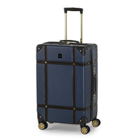 Rock Vintage Suitcases Retro 8 Wheel Spinner Luggage (Black, Navy, Cream, Pink)