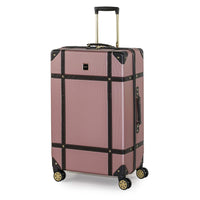 Rock Vintage Suitcases Retro 8 Wheel Spinner Luggage (Black, Navy, Cream, Pink)