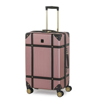 Rock Vintage Suitcases Retro 8 Wheel Spinner Luggage (Black, Navy, Cream, Pink)