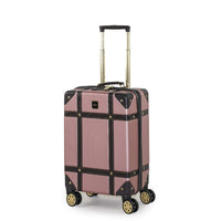 Rock Vintage Suitcases Retro 8 Wheel Spinner Luggage (Black, Navy, Cream, Pink)