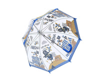 Bugzz Kids Printed Clear Dome Umbrella