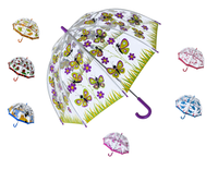 Bugzz Kids Printed Clear Dome Umbrella