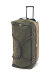 Compass Extra Large 30 Inch Wheeled Rolling Holdall Bag Olive/Tan