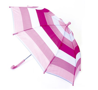 Drizzles Kids Striped Umbrella In Pink