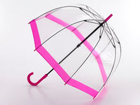 Fulton Birdcage Ladies Walking Length Dome Umbrella Transparent