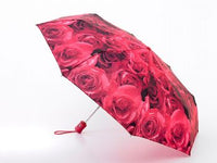 Fulton Ladies Automatic Open & Close- 4 Umbrella Photo Roses Red