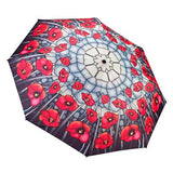 Galleria Poppies Long Walking Stick Style Umbrella