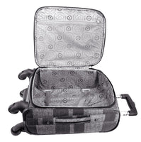 Highbury 4 Wheel Spinner Trolley Cases Multiple Sizes In Multi Box / Grey Stripe / Blue Box (L,M,S,Set Of 3)