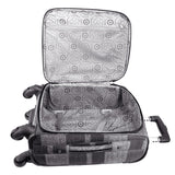 Highbury 4 Wheel Spinner Trolley Cases Multiple Sizes In Multi Box / Grey Stripe / Blue Box (L,M,S,Set Of 3)