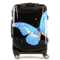 Highbury Flutter Hard Shell Four Wheel Luggage Cases Various Prints