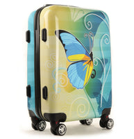 Highbury Flutter Hard Shell Four Wheel Luggage Cases Various Prints