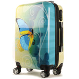 Highbury Flutter Hard Shell Four Wheel Luggage Cases Various Prints