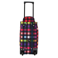 Highbury Lightweight Cabin Wheeled Travel Holdall Wheeled Bag with Strap Multi Box Print