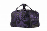 Highbury Plum Jacquard Print in 18" and 24" Stylish Travel Wheeled Holdalls