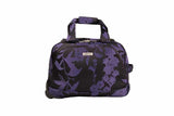 Highbury Plum Jacquard Print in 18" and 24" Stylish Travel Wheeled Holdalls