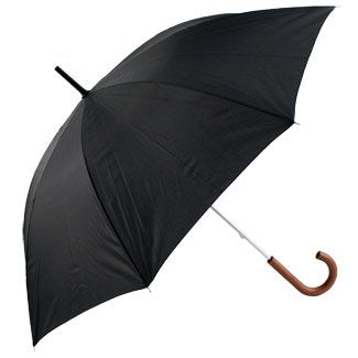 Incognito Gents Walking Umbrella Wood Handle Black