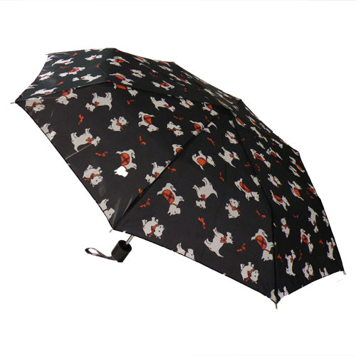 Incognito Scottie Dog Pattern Compact Umbrella