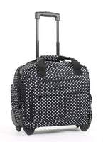 Members On-Board Black & White Polka Lightweight Laptop Case on Wheels