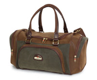 Mens / Womens lightweight suede holdall Gym Cabin School Weekend Bag Tan / Olive