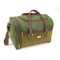 Mens/Womens lightweight suede holdall Gym Cabin Travel Bag Tan / Olive
